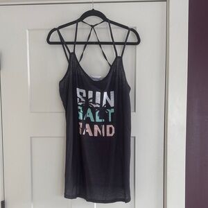 Sun Salt Sand Black Tank Top
